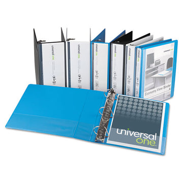 Universal® Slant-ring View Binder, 3 Rings, 4" Capacity, 11 X 8.5, White freeshipping - TVN Wholesale